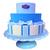 Boleira Slim  Boleira para decoração Boleira 22CM MultiColors Azul Bebe