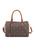 Bolsa Bau Tote Transversal Feminina Gash BG72473 Xadrez Marrom