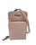 Bolsa Carteira Feminina Crossbody Porta Celular 3 zíper  Rosa Claro