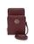 Bolsa carteira feminina porta celular transversal tiracolo Vinho