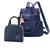 Bolsa Casual Feminina Alça Costa Anti Furto Kit Lancheira Térmica Reforçada Resistente  Mochilinha Tendência  Azul