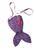 Bolsa Cauda De Sereia Infantil Lateral Menina Peixe Calda Roxo