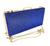 Bolsa clutch feminina brilhosa de festa carteira de mão luxo Azul