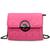 Bolsa De Mão Feminina Alça Transversal Tiracolo Compacta Moda Moderna Elegante Colorida Bolsinha Luxo Festa Presente Rosa