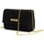 Bolsa de Mão Festa Balada Casamento Casual Clutch Brilho Alça Corrente Preto