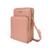 Bolsa Feminina Carteira Porta Celular 3 Divisorias Transversal 3 Ziper Fechado Mini Bag - 20326 Rosa