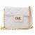 Bolsa Feminina Carteira Transversal Pequena Maria Milão Off, White, Dourado