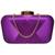 Bolsa Feminina De Festa Clutch Cetim Detalhe Trançado Roxo