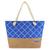 Bolsa feminina jacki design sacola grande espaçosa enorme zíper alça forro impermeável praia viagem Azul
