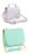 Bolsa feminina kit 2 bolsas alça transversal Mini, Bg branco baby verde