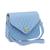 Bolsa Feminina Pequena Bag Bordada Tiracolo Transversal Alça de Mão Azul