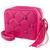 Bolsa feminina quadrada com spike sintetico Pink