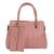 Bolsa Feminina Transversal Bordada Tote de Ombro Baú Star Shop Rosa