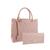 Bolsa Feminina Transversal Tote Grande Casual + Carteira Kit Rosa