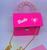 Bolsa Infantil Mini Bag com Glitter Alça Pérolas Transversal Corrente Princesa Barbie moda Blogueira Tendência 2023 Rosa