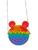 Bolsa Infantil Silicone Fidget Toys Pop It Brinquedo Anti Stress Bolha Colorido BL-801 Mickey colorido
