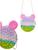 Bolsa Infantil Silicone Fidget Toys Pop It Brinquedo Anti Stress Bolha Colorido BL-801 Mickey rosa
