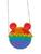 Bolsa Infantil Silicone Fidget Toys Pop It Brinquedo Anti Stress Bolha Colorido BL-801 Mickey colorido