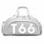 Bolsa Mala Transversal Esportiva T66 Academia Fitness Viagem  Cinza