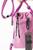 Bolsa pequena Bag Pocket para celular Couro Legítimo Rosa Barbie Alça, Detalhe pink, Lilás