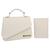 Bolsa Pequena e Carteira  Feminina de Mão e Tiracolo Bolsinha Transversal Clutch Mini Bag Off white