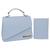Bolsa Pequena e Carteira  Feminina de Mão e Tiracolo Bolsinha Transversal Clutch Mini Bag Azul
