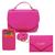 Bolsa Pequena Feminina Transversal de Lado e Ombro kit 3 Peças Mini bag Blogueirinha Pink