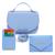 Bolsa Pequena Feminina Transversal de Lado e Ombro kit 3 Peças Mini bag Blogueirinha Azul