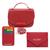 Bolsa Pequena Feminina Transversal de Lado e Ombro kit 3 Peças Mini bag Blogueirinha Vermelho