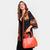 Bolsa Santa Lolla Tote Shopper Risco Feminina Laranja escuro