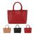 Bolsa Satchel Média Básica Clássica Com Alça WJ Vermelho