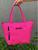 Bolsa Shopper Nylon UNHOLY de Ombro Clean Esportiva Academia Bags Gym Masculino Feminino Ziper Vertical Frontal Resistente Treino Crossbody Unisex Pink