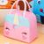 Bolsa Térmica Infantil Lancheira Escolar Marmita C/ Alça Estampas Animais Fofos 3D + POP IT FIDGET TOY  ANTISTRESS 1 ROSA