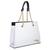 Bolsa Tote Verniz Feminina Alça Ombro Corrente Casual Chic -  Branco