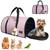 Bolsa Transporte Pet Luxo Cães E Gatos Avião Preto rf04-2 Rosa bebe