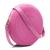 Bolsa Transversal Feminina Design Delicado Modelo Redondo Com Zíper Para Passeios Pink