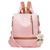 Bolsa Transversal Feminina Vira Mochila Colorida De Costas Confortavel 2 em 1 Alça Ajustavel Compacta Basica Luxo Mimo Rosa clara