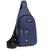 Bolsa Transversal Masculina E Feminina Bag Mini Pochete Tiracolo Com Alça Ajustável Azul