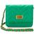 Bolsas Feminina Mini Bag Transversal Alça Corrente Preta Verde