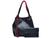 Bolsas Femininas Grandes Estilo Sacola de Ombro e Bolsinha extra Preto, Rosa