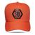 Boné BLCK Brasil Aba Curva Snapback Derretido Hexágono Silk Laranja