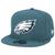 Bone New Era 9FIFTY Original Fit Snapback NFL Philadelphia Eagles Aba Reta Verde Aba Reta Snapback Verde Verde