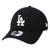 Bone New Era 9TWENTY MLB Los Angeles Dodgers Aba Curva Preto Aba Curva Strapback Preto Preto