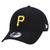 Bone New Era 9TWENTY MLB Pittsburgh Pirates Aba Curva Preto Aba Curva Strapback Preto Preto