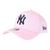 Boné New Era New York Yankees Aba Curva Snapback 9Forty A-Frame Rosa