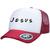 Boné Trucker Com Telinha Ajuste Snapback Jesus Moda Cristã Vinho, Branco