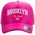 Boné Trucker Com Telinha e Ajuste Snapback Brooklyn New York Rosa chiclete