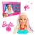 Boneca Barbie Busto Para Pentear Cabeleireira Com Acessórios Brinquedo Infantil Azul e rosa