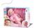 Boneca Bebê Menina Reborn Faz Xixi C/ Chupeta Newborn - Divertoys Rosa