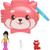 Boneca Polly Pocket Micro Mundo Pet Connects GYV99 Mattel Panda vermelho